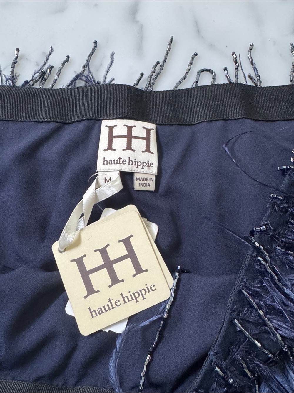Haute Hippie Feather and Fringe Skirt - Picture 2 of 4